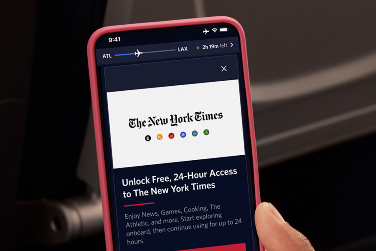 Delta Offers Free NY Times Access On Flights 2026